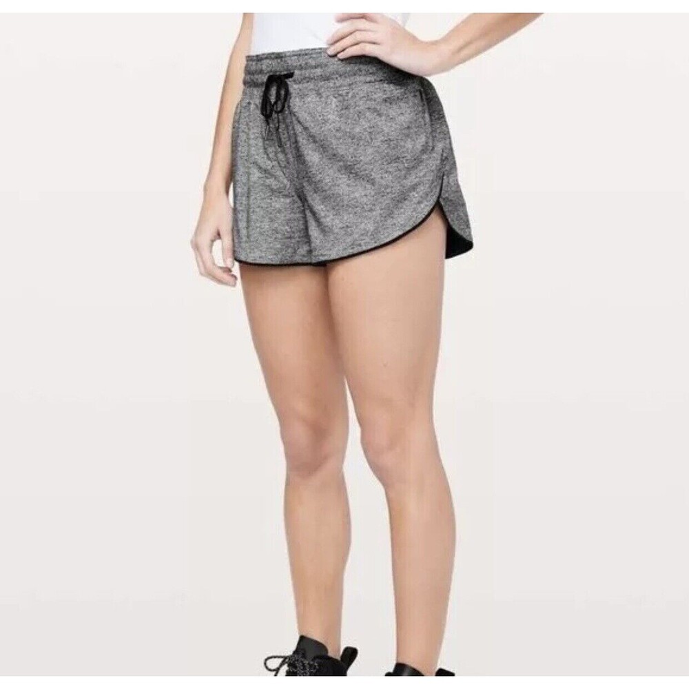 Lululemon Choose A Side 3” Shorts Womens 6 Reversible Heather Luxe Multi Black